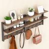 Decorative Display Shelf Wall-Mounted Floating Storage Shelf Entryway Key Holder  Entryway
