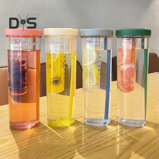 700 ml Strohhalmbecher mit faltbarem Strohhalm, eingebautem Filter, Teebehälter, leicht zu reinigen, vielseitiger Trinkhalmbecher