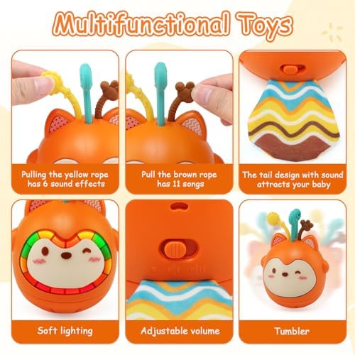 JOYVOVO Tumbler Musical Toy for Babies, Crawling Toy with Music & Lights, Learning Toy, Gift for Boys Girls Kids