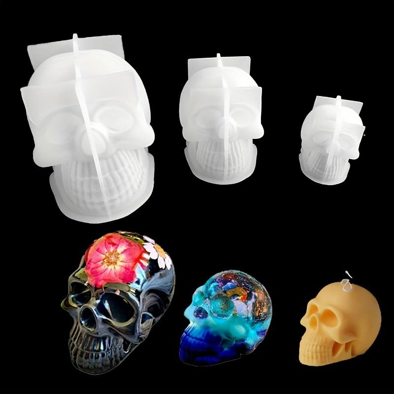 Drop Mold Large, Medium and Small Skull Heads Silicone Skull Head Shape Candle Ornaments Handmade Soap Silicone