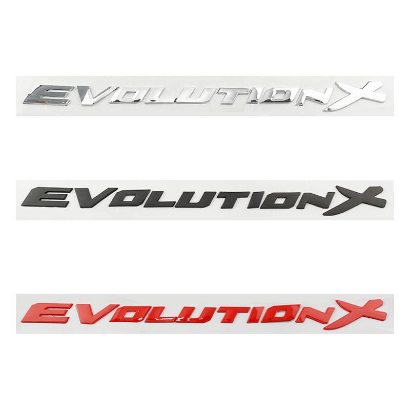 Car ABS Rear Trunk Letters Logo Badge Emblem Decals Sticker For Lancer Evolution X Styling Decoration Accessories