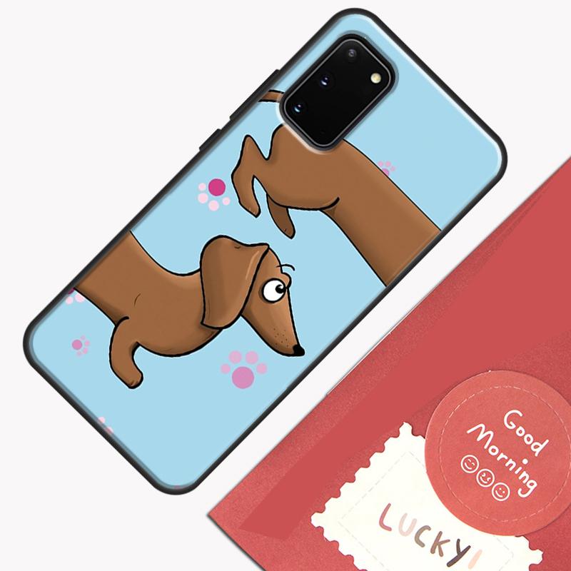 Cute Dachshunds Phone Case For Samsung Galaxy S23 S26 Ultra S20 S21 S22 S24 S25 Plus S10 S25 FE Cover Shell
