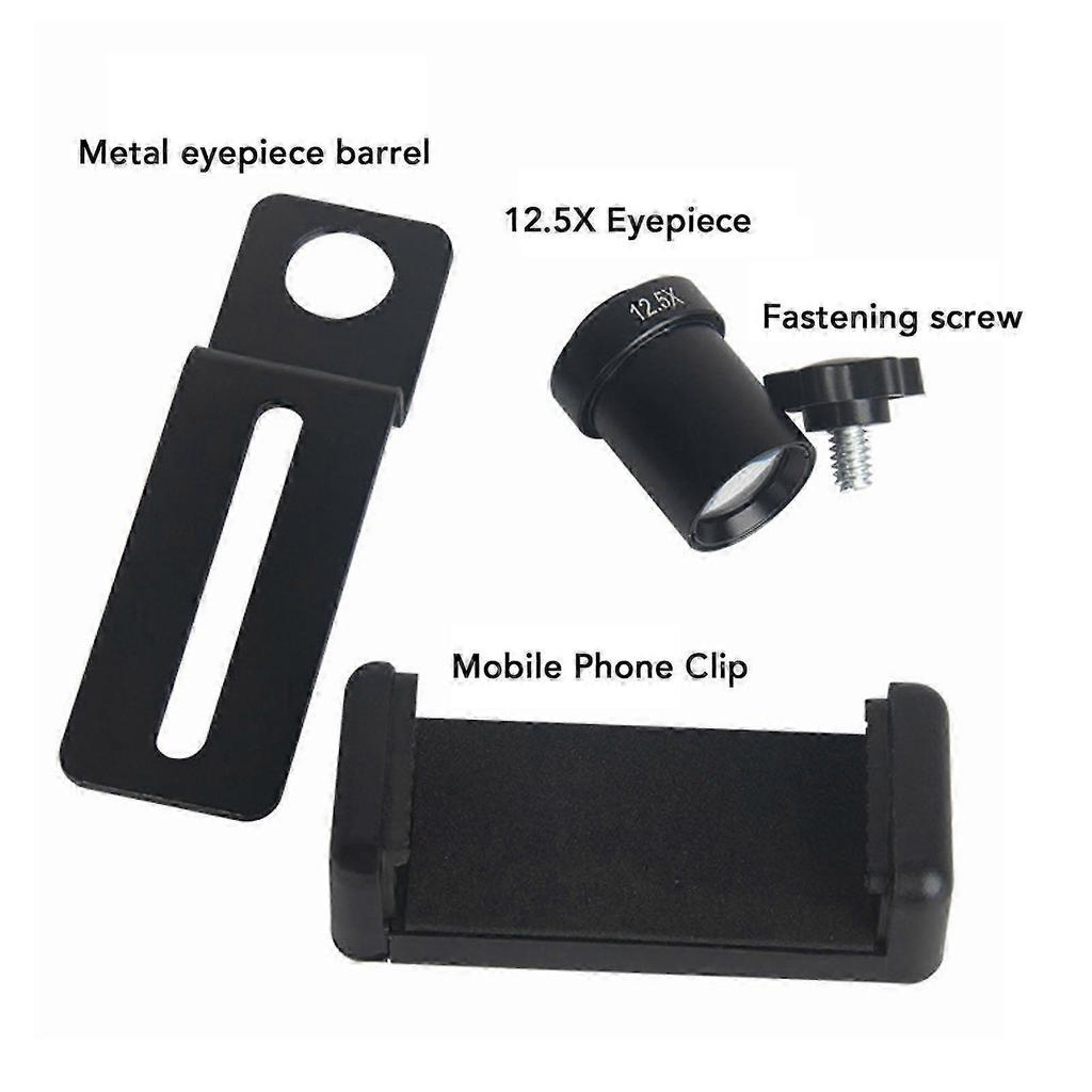 New Microscope Lens Cellphone Adapter with 12.5X Eyepiece Microscope Smartphone Camera Adapter for Microscope Eyepiece Tube 23.2mm