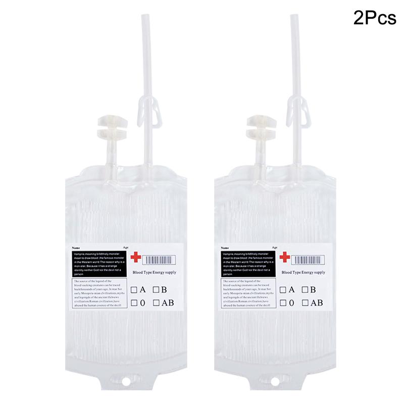 400ml Halloween Blood Bags Alcohol Juice Drinking Bag Halloween Birthday Party Decoration Vampire Cosplay Supplies Horror Props