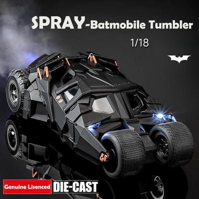 Spuit Diecast 1:18 Batmobile Tumbler Legering Auto Model Metaal Speelgoed Voertuig Geluid Licht Speelgoed Kinderen Verjaardagscadeau Collectie Woondecoratie
