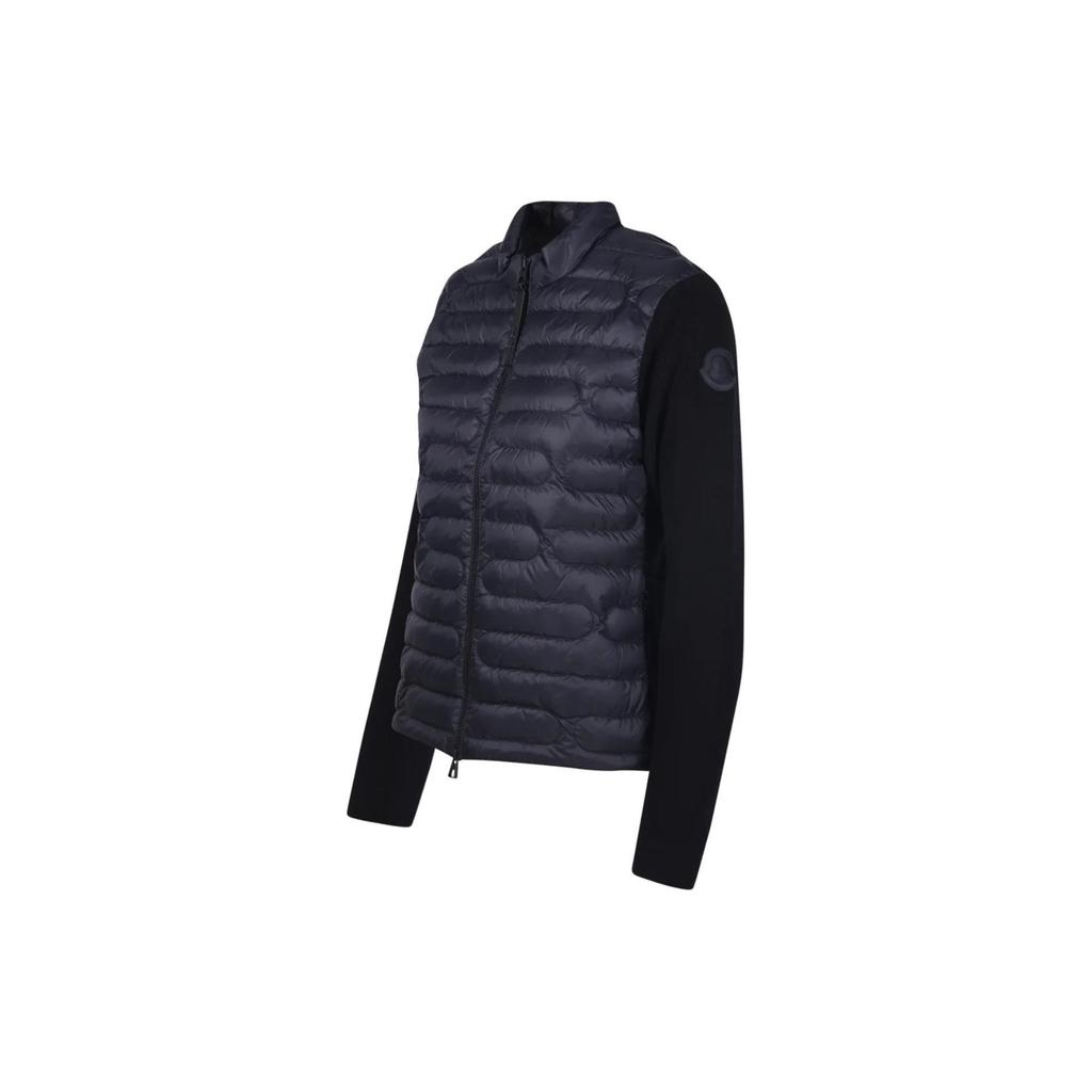 Moncler Gänsedaunen Strick Langarm Reißverschluss Jacke Unisex Jacken Schwarz 9B00028M1367999