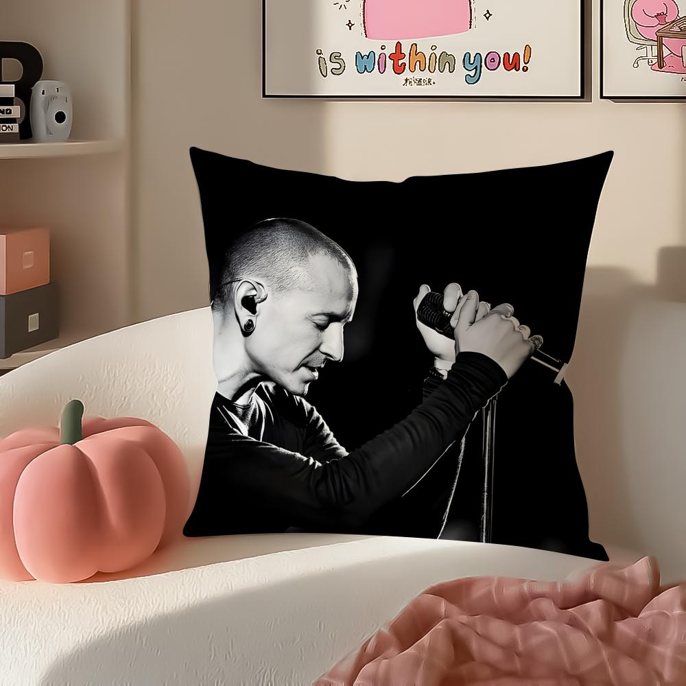 Singer CChester BBennington Cushion Cover Pillowcase Short Plush Invisible zipper Room Sofa Cushion Cover