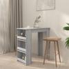 Vidaxl Bartisch mit Regalen, Sonoma Eiche Grau, 102X50X103,5 Cm