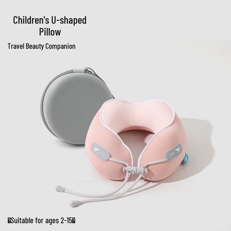 Ice Silk Memory Foam Neck Support Pillow - U-Shaped, Parent-Child Style, Foldable for Office Naps & Travel Single U-shaped Pillow