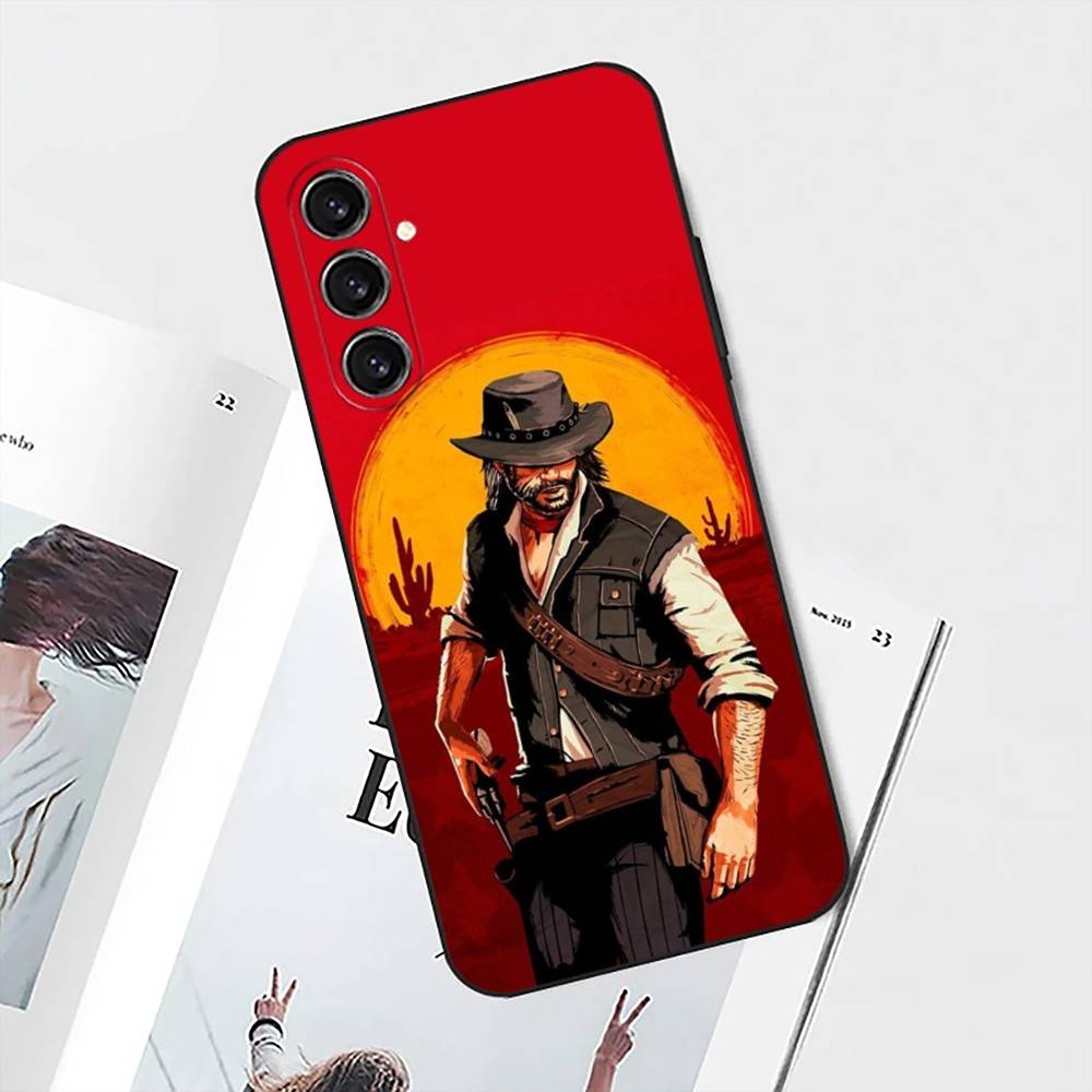 Red D-Dead R-Redemption 2 Phone Case For Samsung S25,S24,S21,S22,S23,S30,Ultra,S20,Plus,Fe,Lite,Note,10 Black Soft Shell