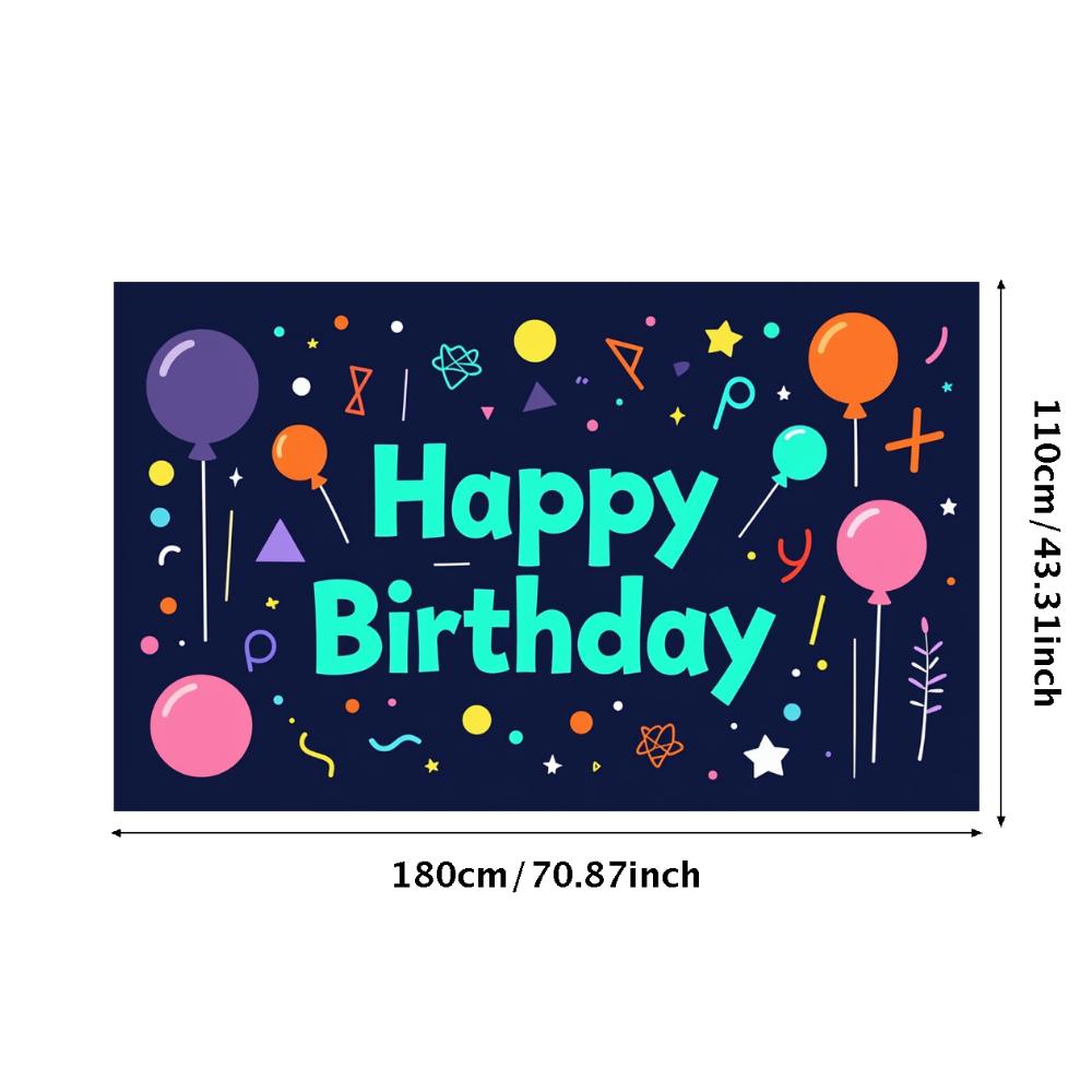 Printable Birthday Banner Birthday Supplies Party Backdrop For Home Decor Baby Shower Girl's Birthday