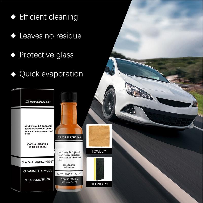 Limpiador de Película de Aceite para Vidrio de Coche 150ml Herramienta de Limpieza de Parabrisas Limpieza Profunda Instantánea Seguro Multifuncional Película de Aceite para Parabrisas de Coche
