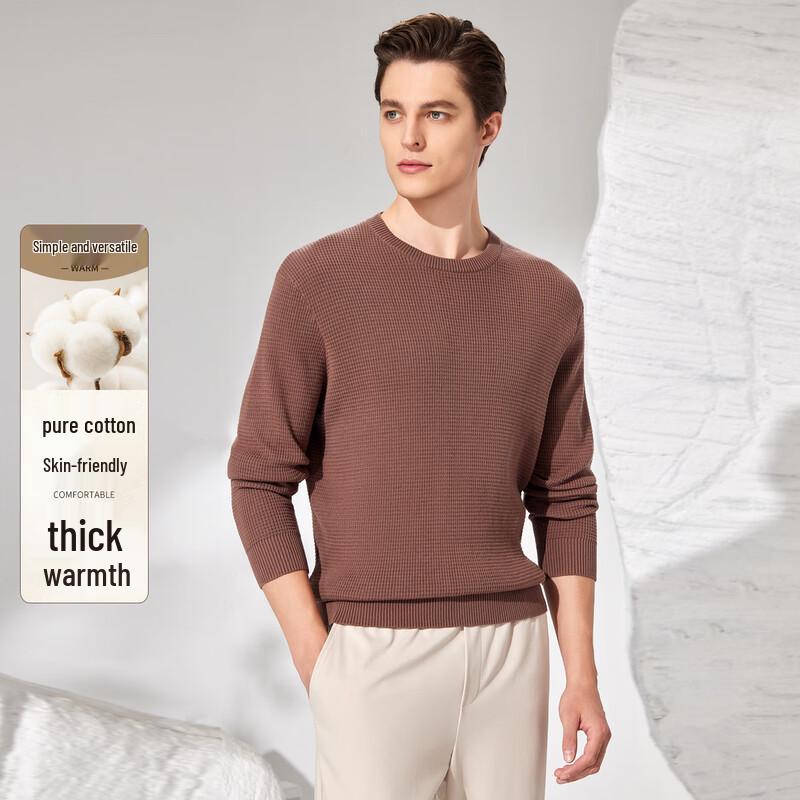 Antonio Men's 100% Cotton Crew Neck Pullover Knit Sweater