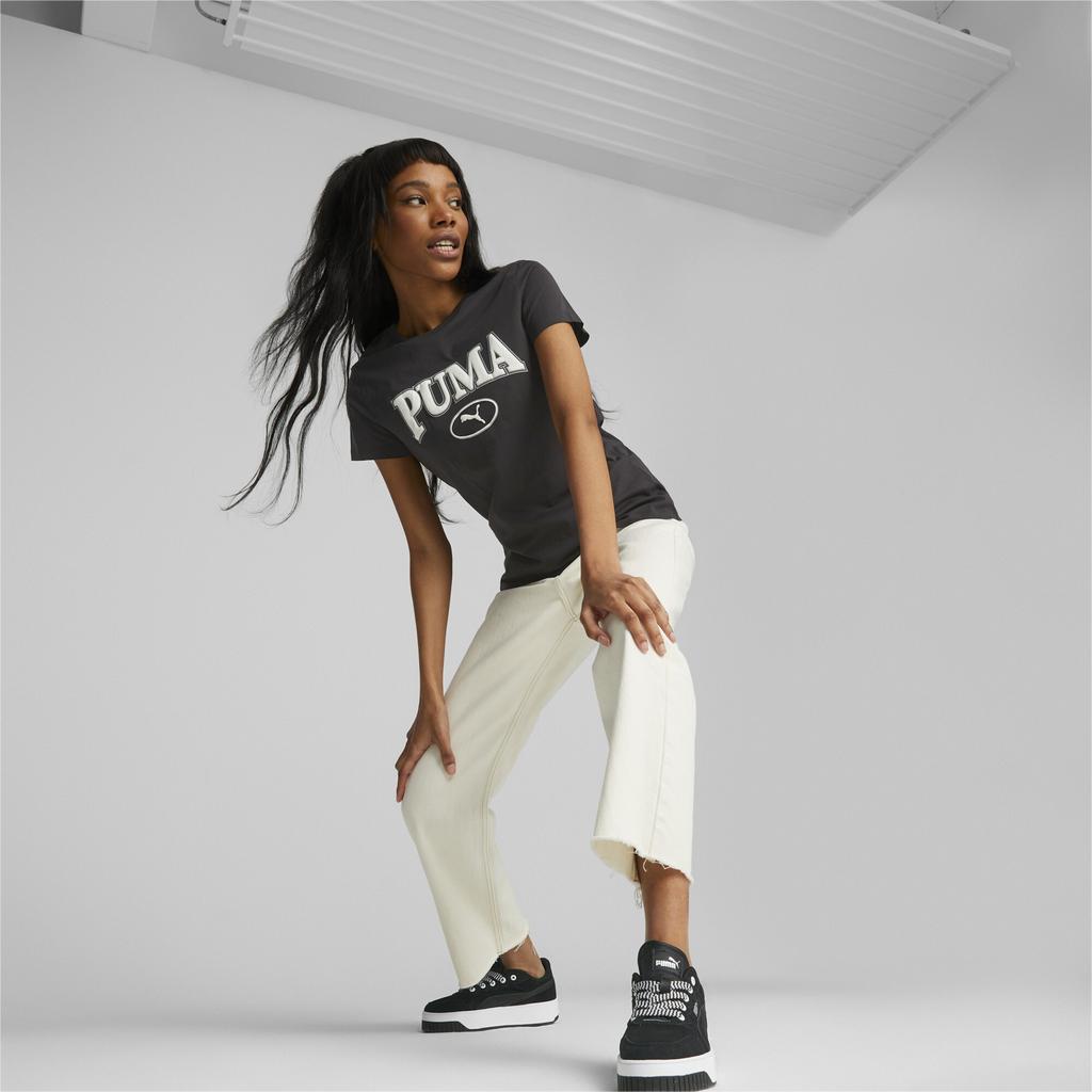 Puma SQUAD GRAPHIC women's T-shirt black 67661101 size XS