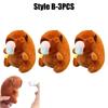 Cute 12cm Plush Capybara Keychain Snot Pulling Charm Cartoon Stuffed Animal School Bag Pendant Gift For Kids Adults