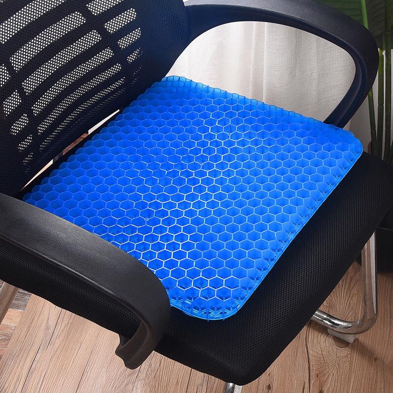 Gel Seat Cushion Double Thick Egg Gel Summer Cushion for Pressure Relief Breathable Chair Pad Car Seat Office Chair Soft Cushion