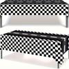 Racing Theme Disposable Tablecloths Black and White Plaid for Parties, Weddings, Birthdays Durable Tablecloth