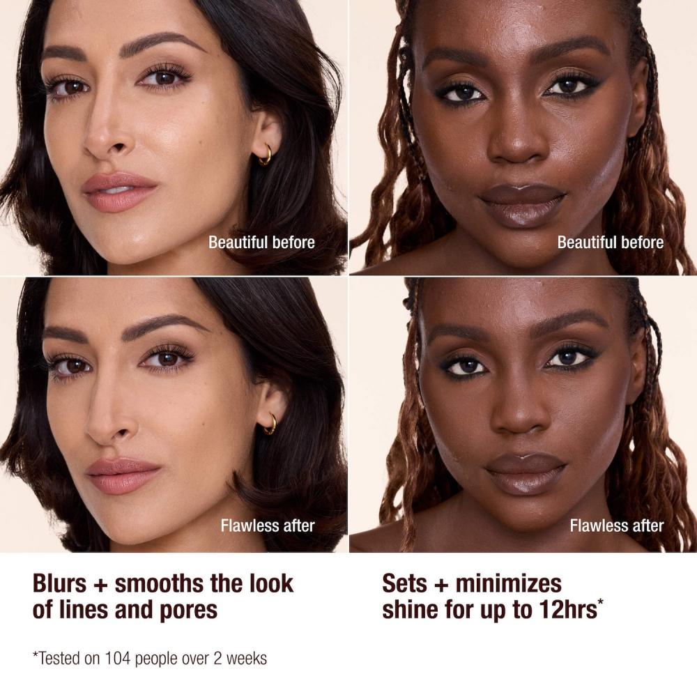 Charlotte Tilbury Airbrush Flawless Finish Nachfüllbares Puder zum Weichzeichnen und Fixieren 0,28 oz 8 g 4 Tief Tief bis Sehr Tief
