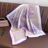 Simulation silk flower printing silk scarf square scarf high-end shawl sunscreen neck scarf headscarf scarf