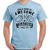 Teacher T-Shirt Awesome Mens Funny School Leaving Present Instructor Lecturer