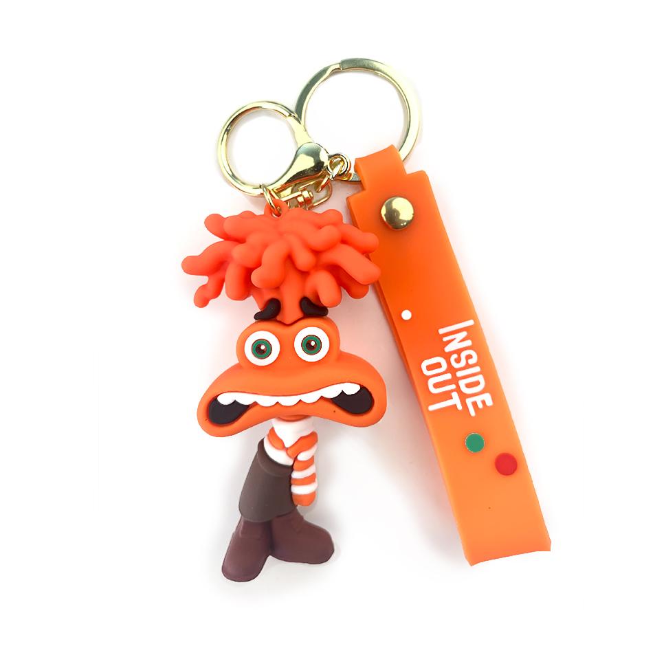 

3D Animation Inside Out 2 Keychain Anime Animation Figure Keychain Pendant Personality Creative Soft Glue Doll Small Pendant