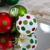 Plastic Christmas Tree Decorations Accessories Colorful Handcrafted Spherical Orbs In Gift Box for Festival Event