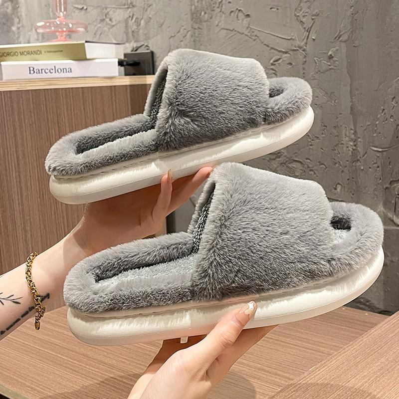 Cotton slippers women's winter wear non-slip indoor home plush confinement slippers women's summer postpartum spring and autumn models