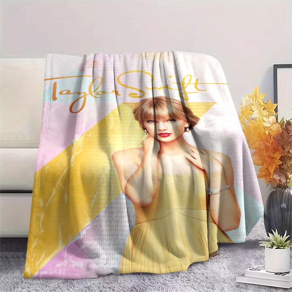 Taylor Swift printing Flannel Blanket Bedroom Sofa Camping Warm blanket Gifts for family and friends-MJ005