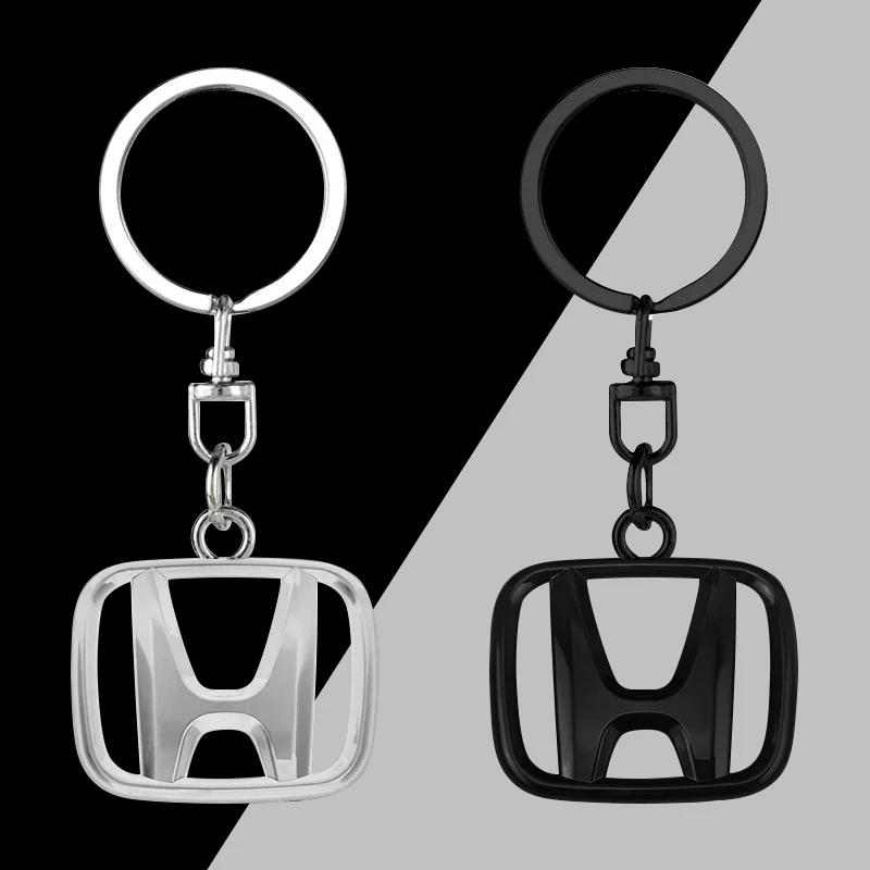 2025 Car New Honda Car Key Chains Keyring Pendant Metal Keychain Holder Auto Accessories For Honda Civic Accord CRV HRV Fit Jaz