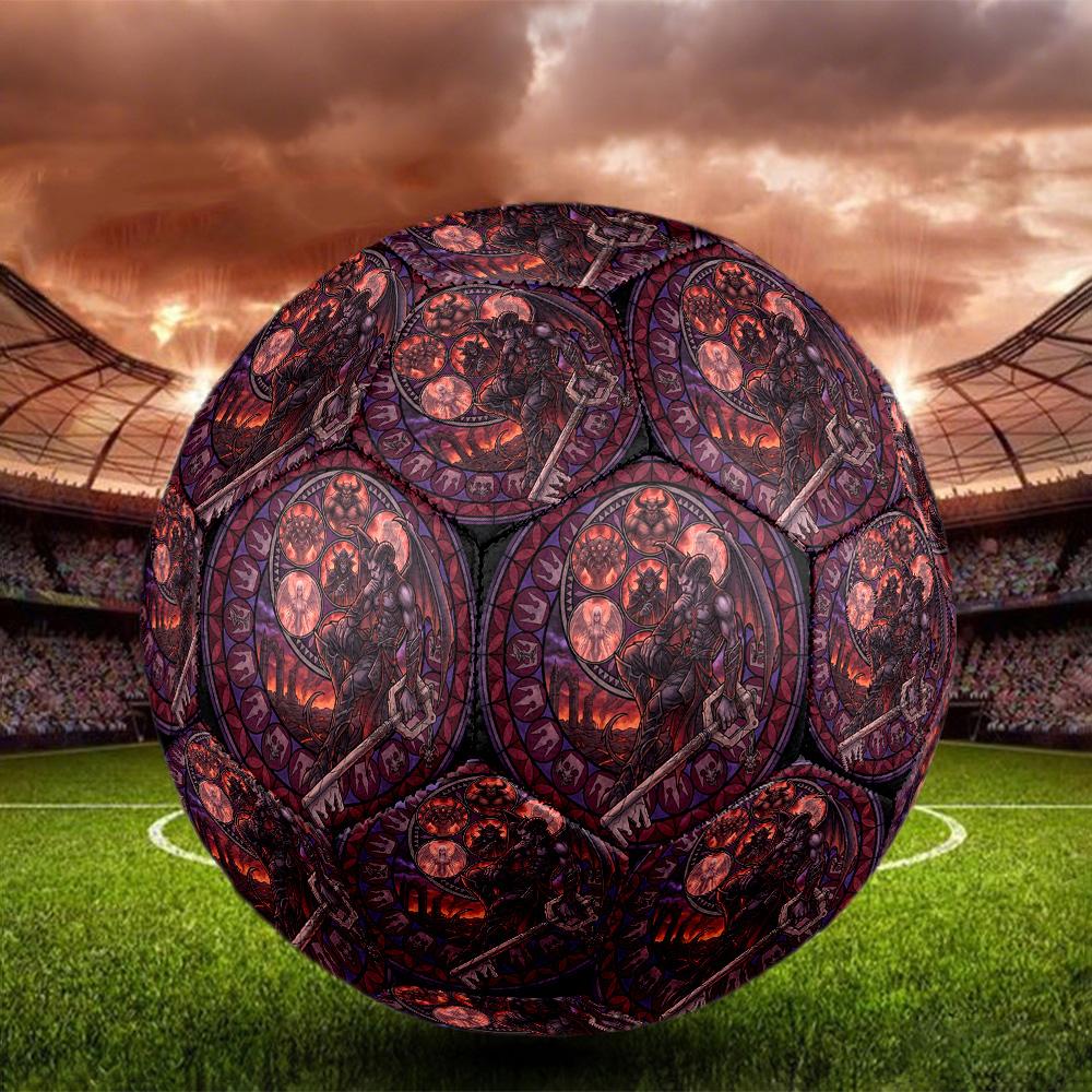 Devils Judgement Glass Round Football Size 5 Adult Ball Suitable for Training Matches and Outdoor Team.