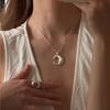 Elegant Matte Crescent Pendant Necklace - Women's Trendy Clavicle Chain
