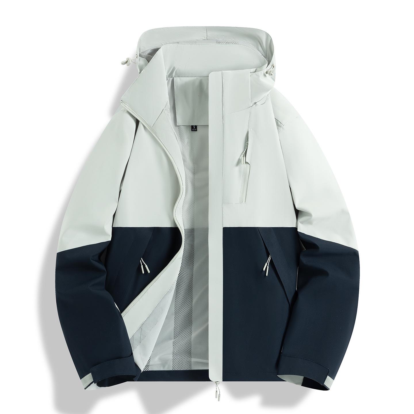 Unisex Single-Layer Windproof & Water-Repellent Jacket: Thin Mountaineering & Workwear, Spring/Fall, Customizable Logo Available S
