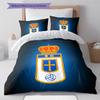 Real Oviedo Pattern Bedding,Quilt Set Quilt Cover Pillowcase Home Birthday Gift (1 * duvet cover + 2 * pillowcase, without core)