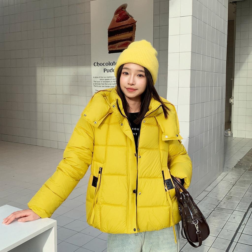 Winter dopamine new hooded cotton-padded coat loose casual down cotton-padded clothes women's short bread jacket