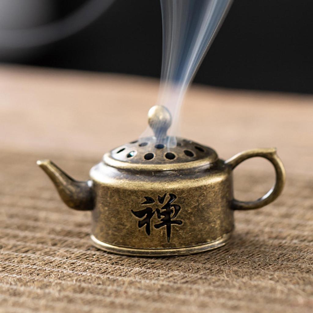 Metal Incense Burner Small Vintage Incense Holder Indoor Decorative Supplies Artistic Zen Decoration for Study Bedrooms Saunas