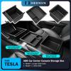 Heenvn Center Console Storage Box For Tesla Model Y Juniper Model YL 2025 2026 ABS Armrest Organizer Double-layer Storage Cover