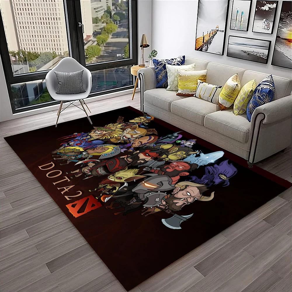 3D Klassiker Spiel Dota2 Gamer HD Teppich für Zuhause Wohnzimmer Schlafzimmer Sofa Fußmatte Dekor, Kinder Spielbereich Teppich Rutschfeste Bodenmatte