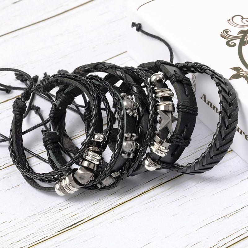 Trendy Multi-Layer Beaded Bracelet Set: Retro Braided & DIY Creative Styles