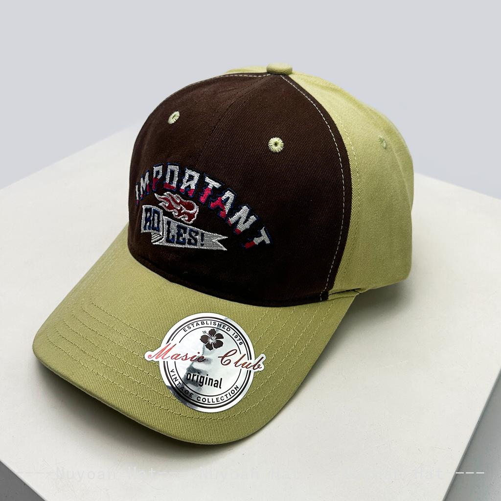 And Women Preppy Style Letter Prints Embroidery Baseball Caps Sun Protection Color Contrast All-Match Personalized Peaked Hats Trendy Ins Style