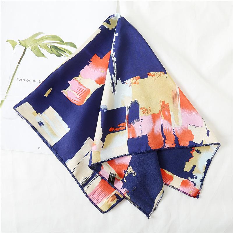 Korean Small Scarf Leopard Print Polka Dot Square Women's Decorative Autumn Winter Headscarf Headband Wrist Chic Style