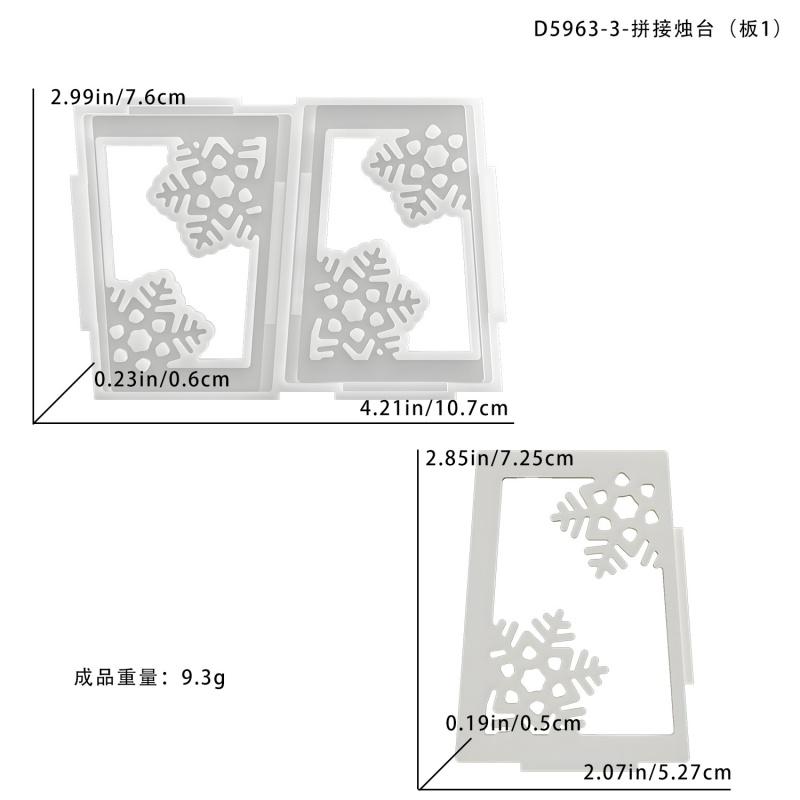 DIY Christmas Candlestick Silicone Mold Deer Snow Lantern Shaped Candle Gypsum Base Epoxy Resin Mold Home Decoration