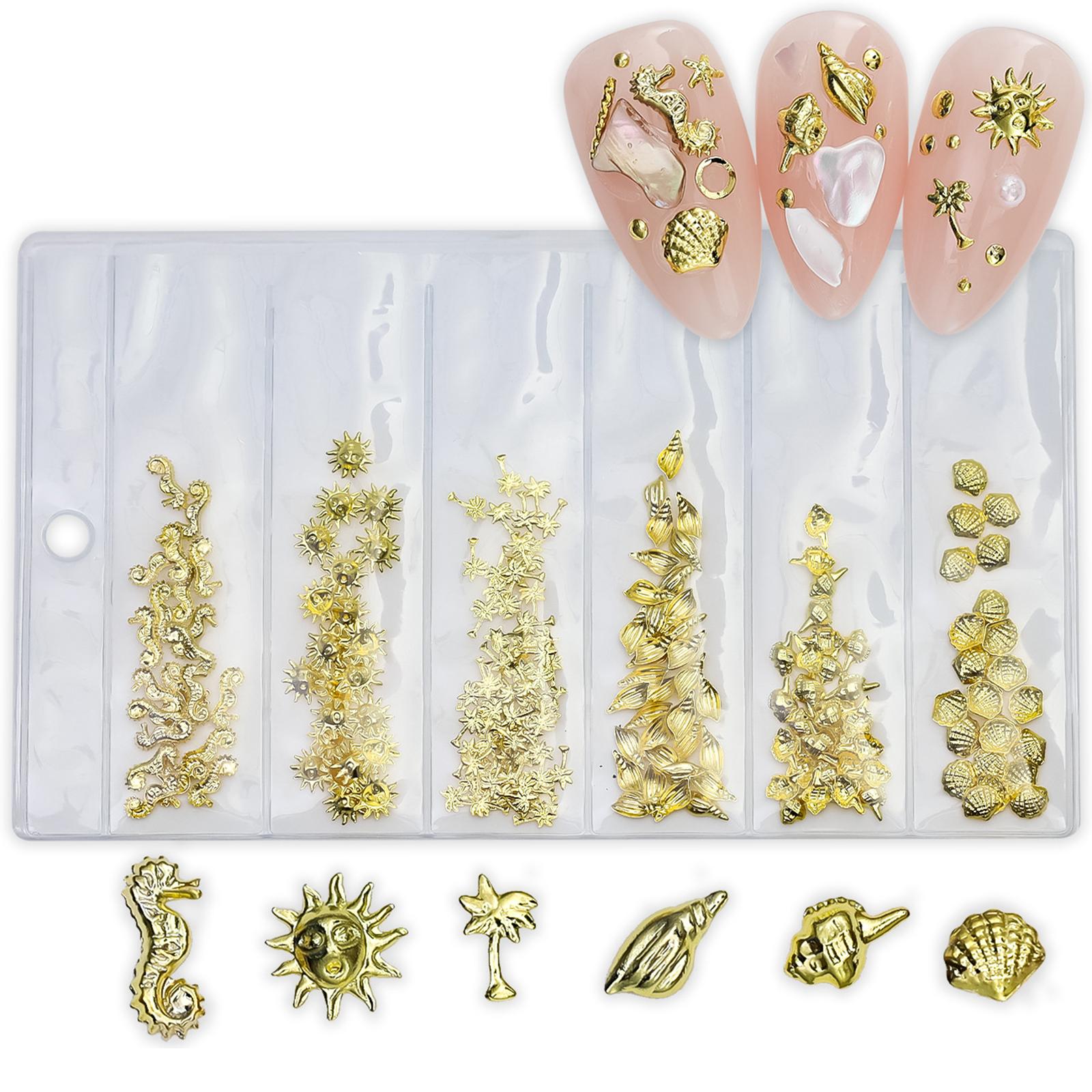 

Металлические гвоздики для дизайна ногтей 3D металлические украшения для дизайна ногтей банты, сердца, пузыри, много форм, аксессуары для украшения ногтей 12