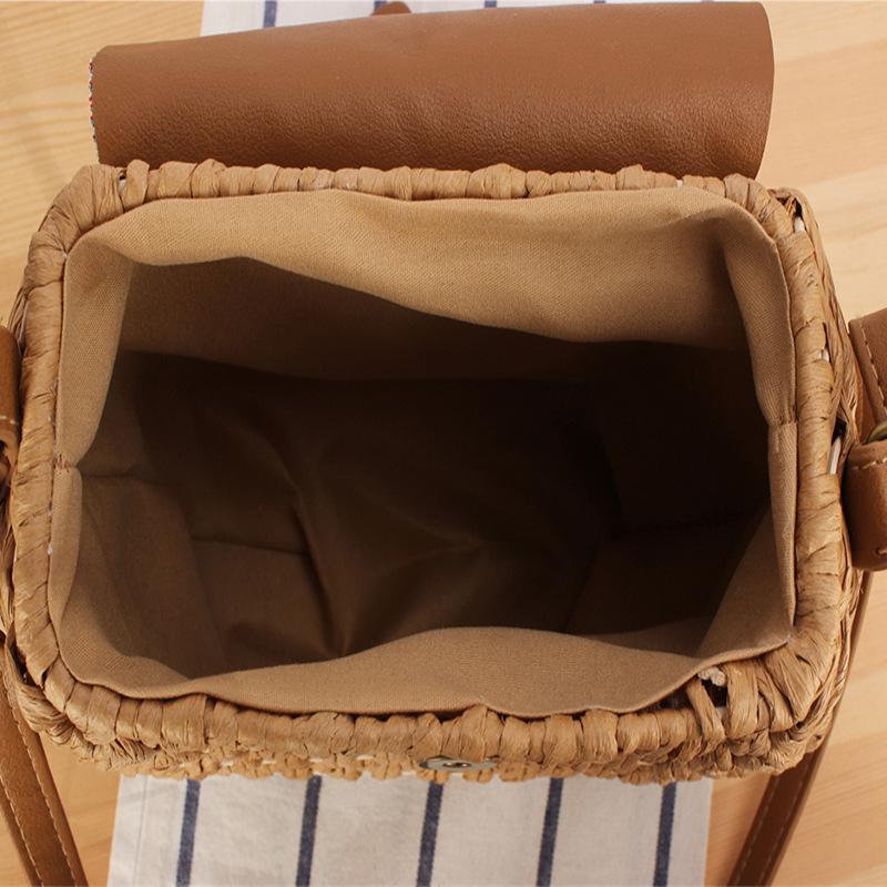 Bolso Mini Cruzado Chic Tejido a Mano de Cuerda de Papel - Diseño Nicho Minimalista Premium de Alta Gama para Mujeres con Estilo