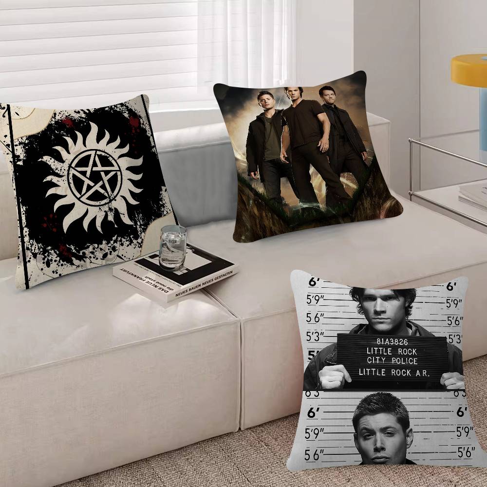 1PC TV Play Series Supernatural Maple Design Cushion Cover Happy Autumn Harvest Decor Holiday Decorati Pillow Cover