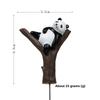 Cartoon Cute Tree Branch Climbing Panda Mini Model Ornament For Gardening Decor