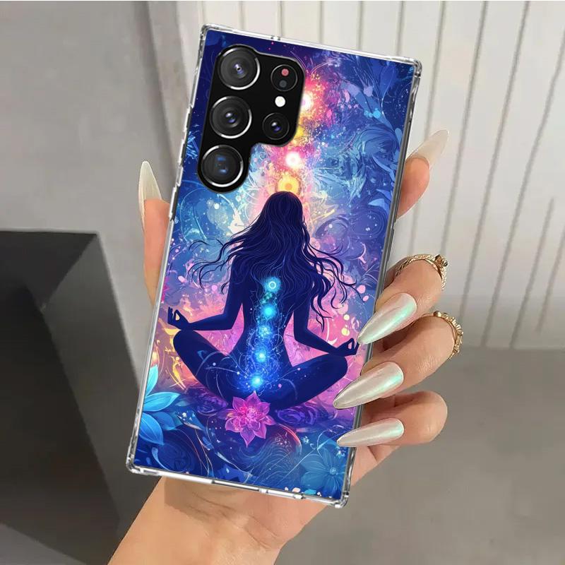 Yoga Chakra Spiritual Energy Universe Phone Case for Samsung Galaxy S26 S24 S23 Ultra S25 Edge S22 S21 Plus S20 FE + Soft Print