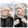 Winter Warm Woolen Hat Scarf Gloves Three-Piece