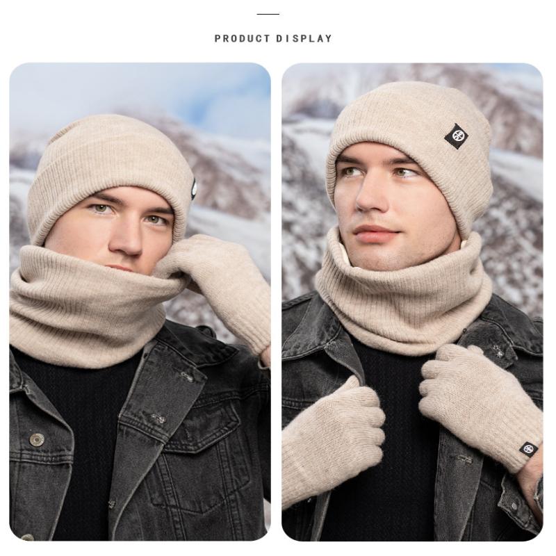 Зимняя теплая шерстяная шапка — фото 11