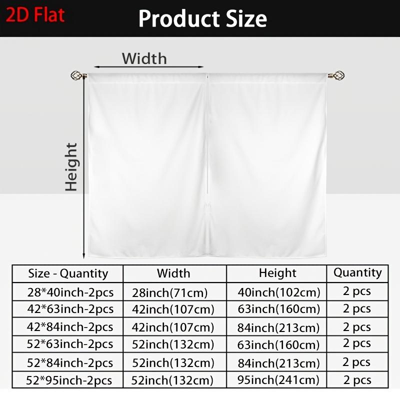 2D Flat, 2pcs 2D Flat Printing Coffee Themed Curtain Set, Coffee Kitchen Curtain Decor, High-Quality Curtains for Room Decoration, 2D Flat