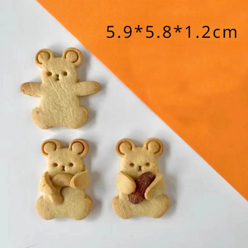 Easter Mini Bunny Cookie Cutter Mold Fondant Cartoon Animal Shape Stamp Cookie Cutting Mould Cake Decoration Kitchen Accessories